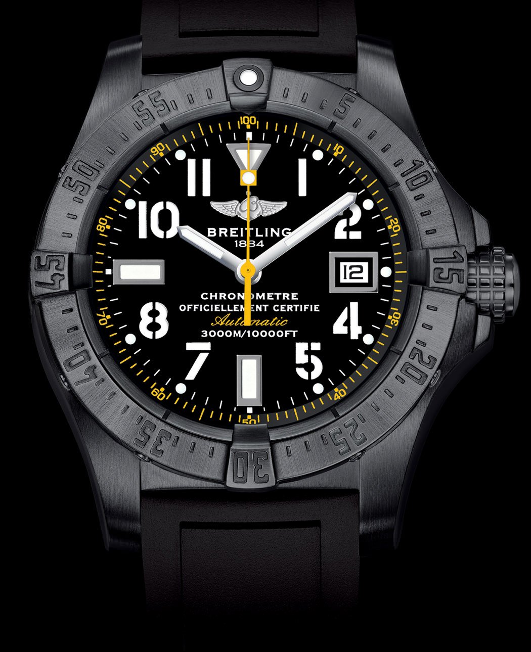 AVENGER SEAWOLF BLACKSTEEL CODE YELLOW OTBreitling