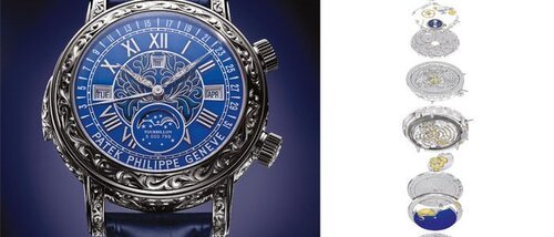 Patek Philippe reference 6002 Sky Moon Tourbillon поражает сложностью механизма и корпуса