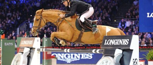 Роже Ив Бост на Касл Форбс Косма во время турнира Longines Speed Challenge