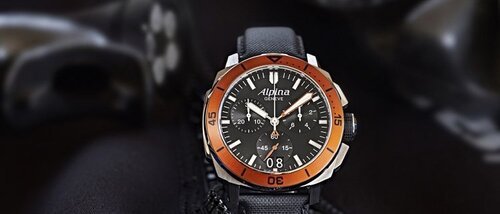 Часы Seastrong Diver 300 Chronograph Big Date (оранжевый)