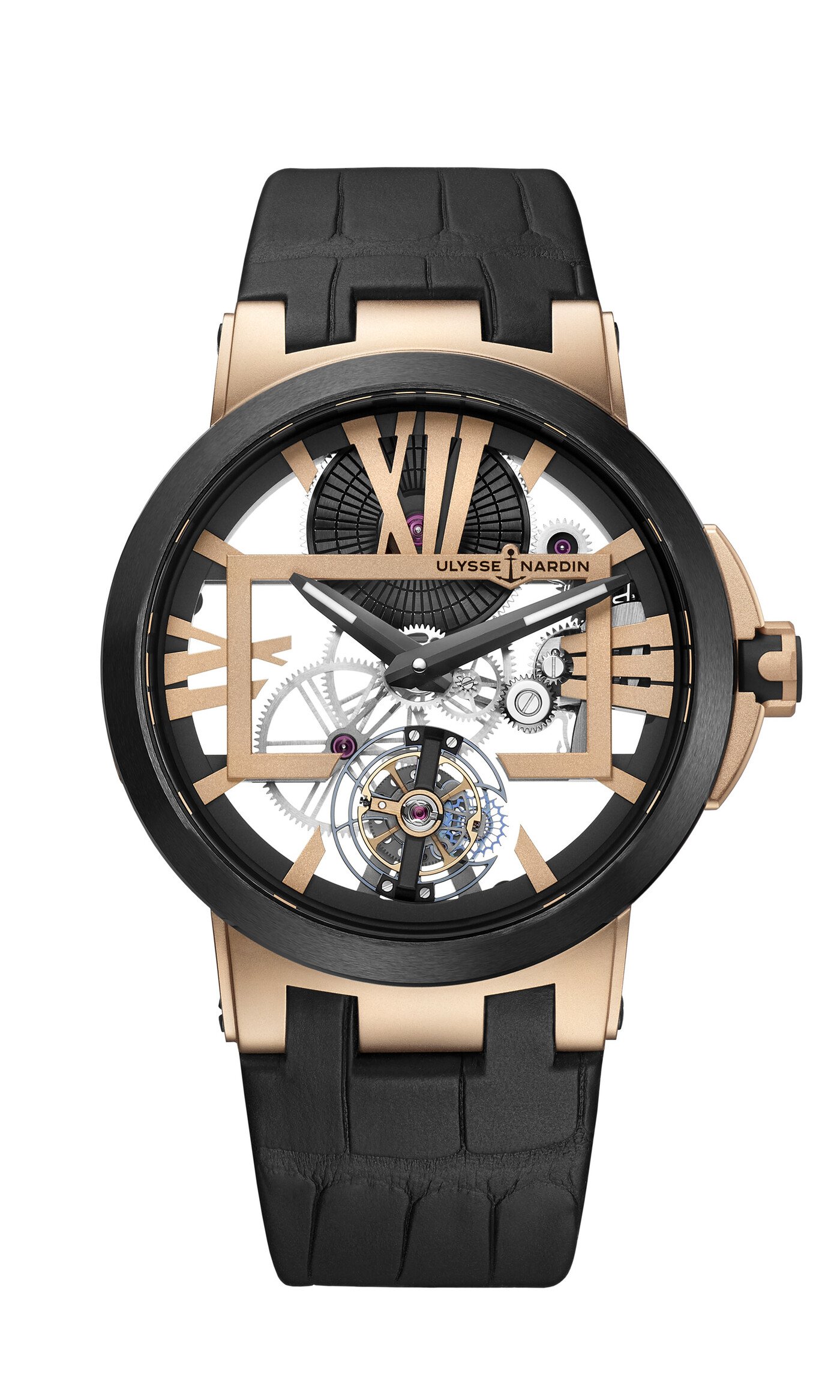 Executive Skeleton Tourbillon in Pink Gold от Ulysse Nardin