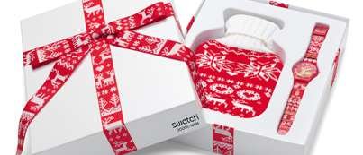 Специальная подарочная упаковка для модели Red Knit от Swatch
