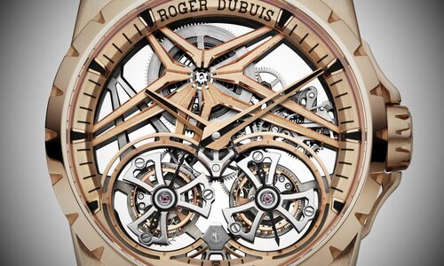 Скелетон с двойным парящим турбийоном Roger Dubuis Excalibur 