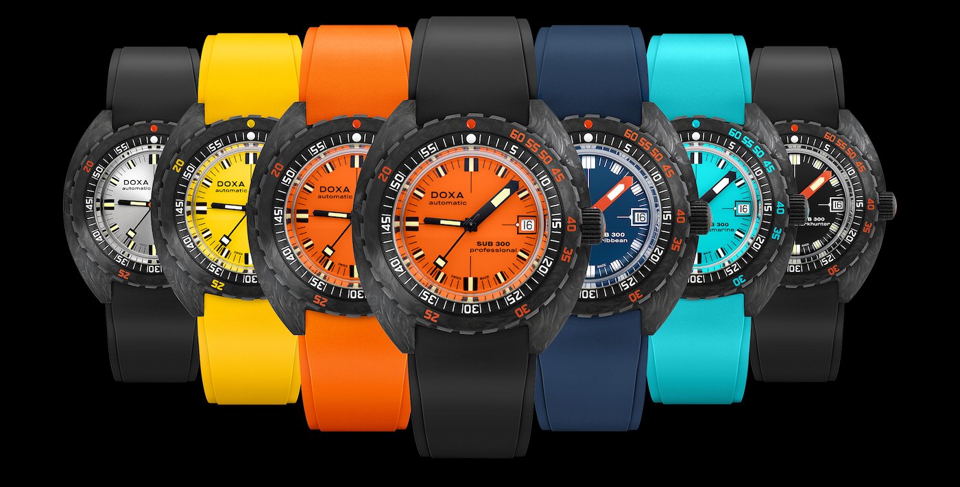 The Doxa SUB 300 carbon COSC в новых цветах