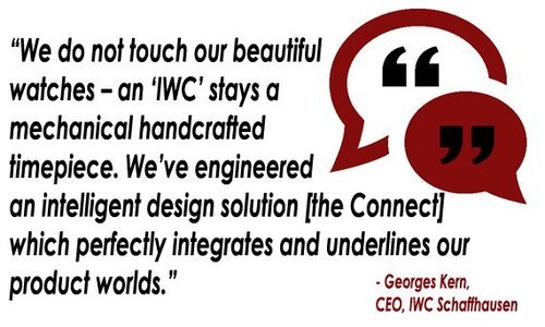 Цитата дня: Исполнительный директор Джордж Керн о новом IWC Connect