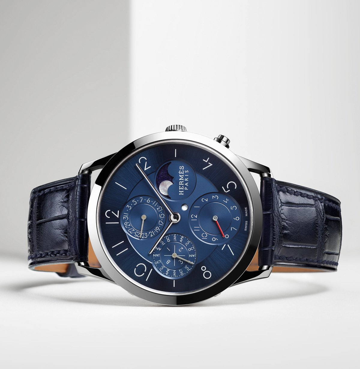 SLIM QUANTIÈME PERPETUEL PLATINE OT Hermès