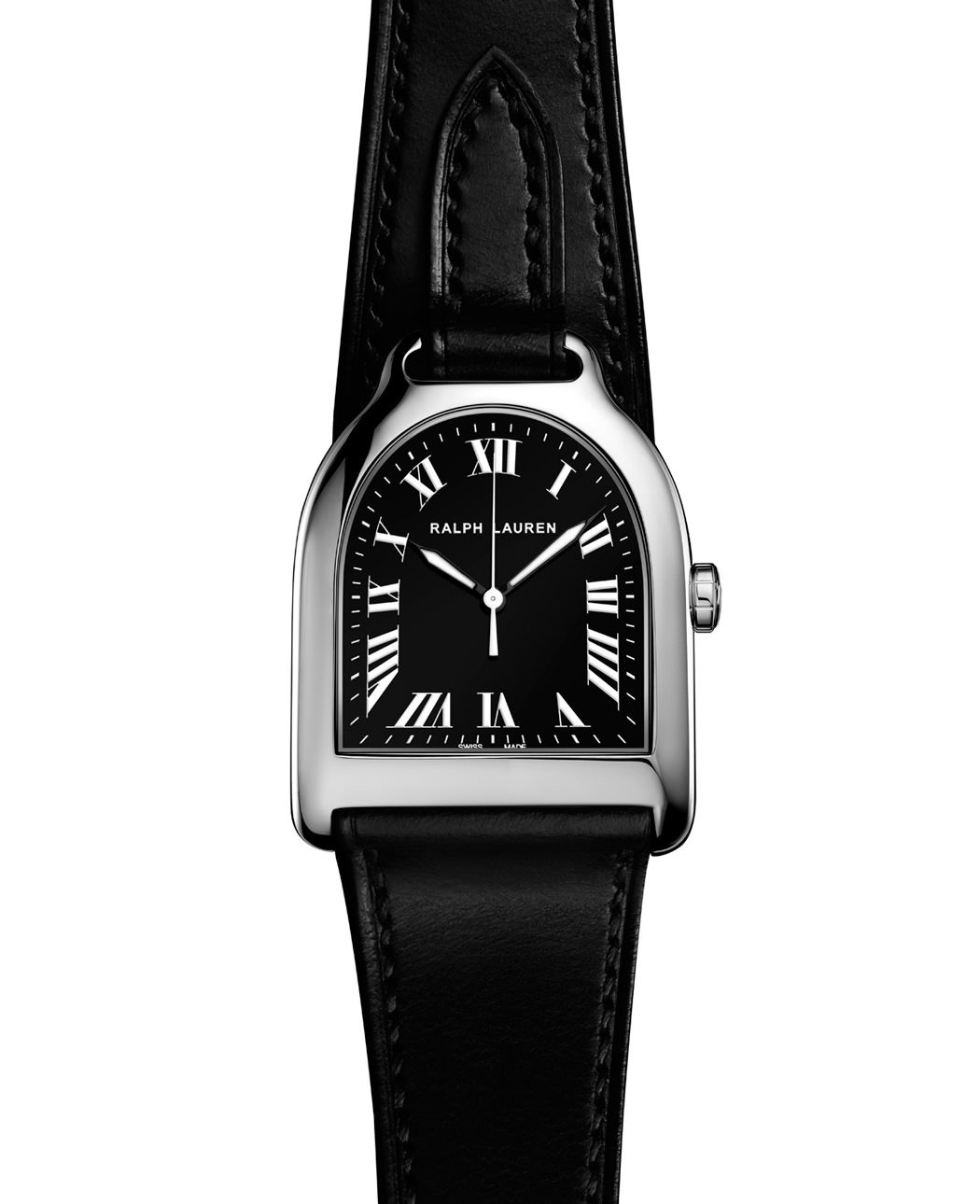 STIRRUP (стальная модель среднего размера с черным циферблатом) от Ralph Lauren