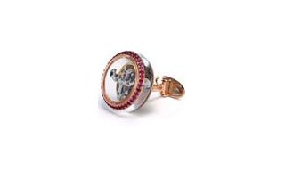Запонки Tourbillon из розового золота с рубинами от TF Est. 1968