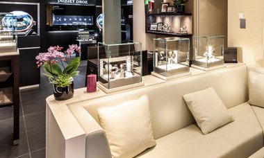 Открытие совместного бутика Glashütte Original и Jaquet Droz в Женеве