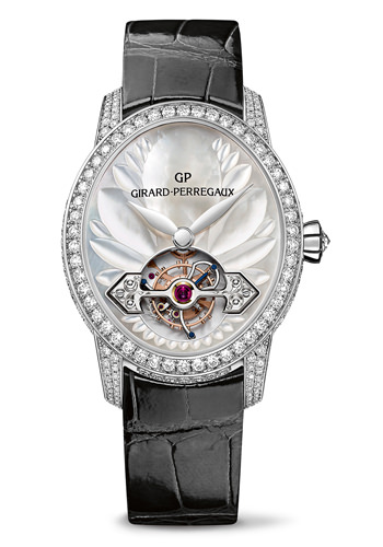 Часы Cat's Eye Tourbillon with Gold Bridge (черный ремешок) от Girard-Perregaux