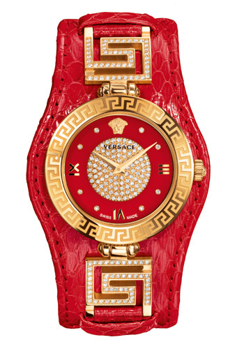 Часы V-Signature Christmas Edition (красные) от Versace