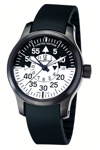 Часы 672.18.11 K B-42 Black Cockpit GMT от Fortis (ремешок из каучука)