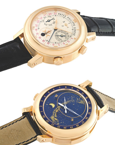 Турбийон Sky Moon Ref. 5002 от Patek Philippe с корпусом розового золота, сделанном на заказ 