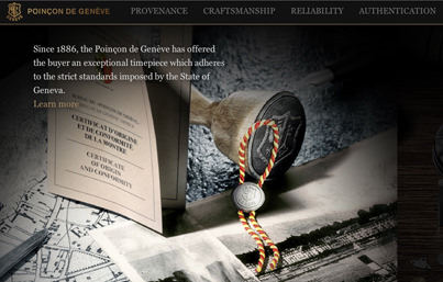 Сайт, посвященный Poinçon de Genève