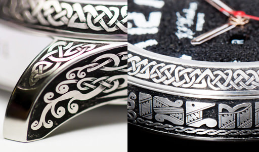 Украшенный гравировкой корпус модели Frisland God Special Edition марки JS Watch Co.