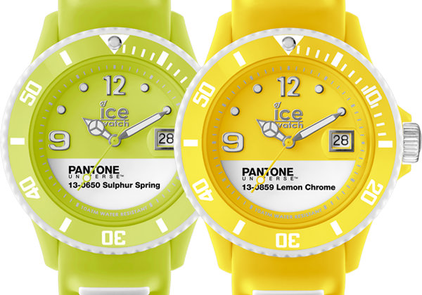 PANTONE UNIVERSETM SULPHUR SPRING и LEMON CHROME от Ice-Watch