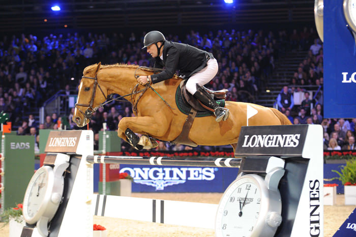 Роже Ив Бост на Касл Форбс Косма во время турнира Longines Speed Challenge
