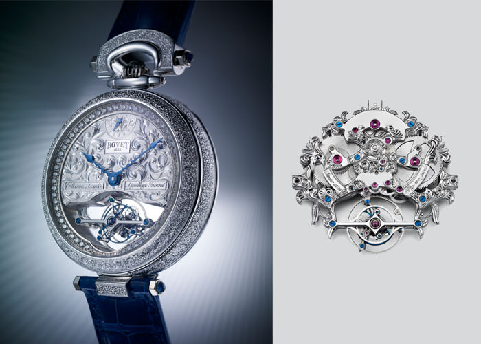 Amadeo Fleurier 7-day tourbillon with reversed hand fitting- Справа: калибр 14BM02AI
