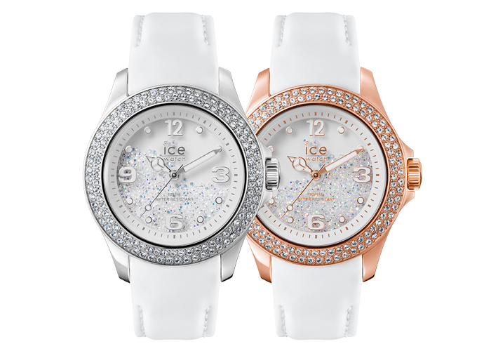 Часы Ice-Crystal из розового золота и серебра от Ice-Watch