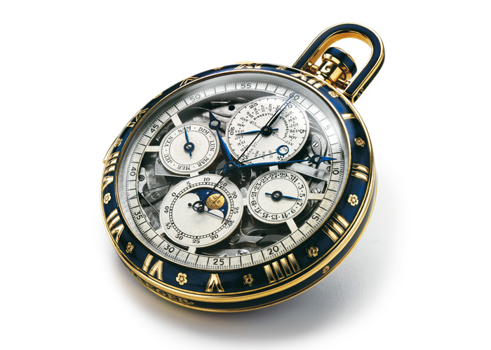 Карманные часы-скелетон с гравировкой Grande Complication от Jaeger-LeCoultre, год выпуска: 1928