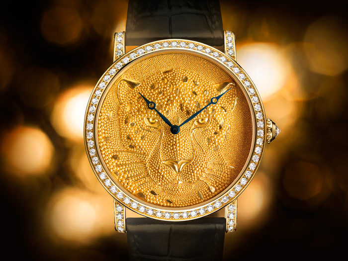 Созданная в технике грануляции модель Rotonde de Cartier 42 mm Panther © Cartier