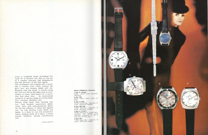 Seascoper II, представлены здесь в выпуске Europa Star 1968, были популярными часами для дайвинга в 1960-х. 