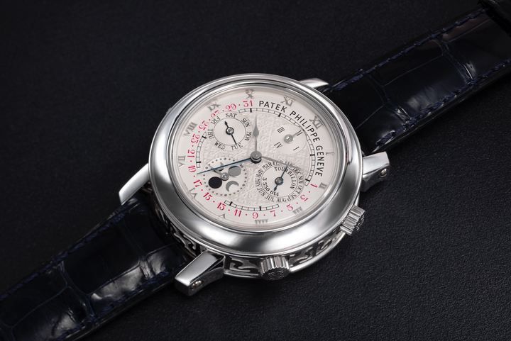 This Patek Philippe Sky Moon Tourbillon Ref. 5002, which fetched more than .5 million in April, set the new auction record for a watch sold online at Christie's. 