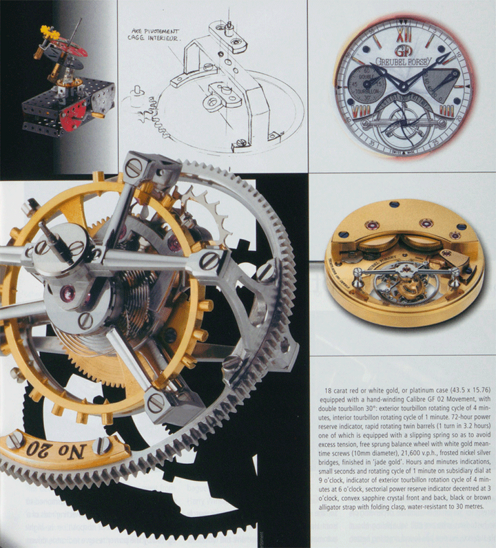 Калибр GF 02 с двойным турбийоном 300 - основное изобретение Greubel Forsey, представленное в Europa Star в 2007 году.